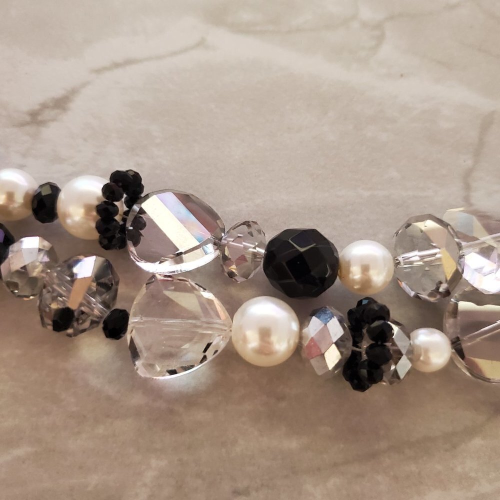 💕 WHBM Beaded Beaded Double Strand Pearl Faceted Bracelet 💕 - Picture 8 of 9